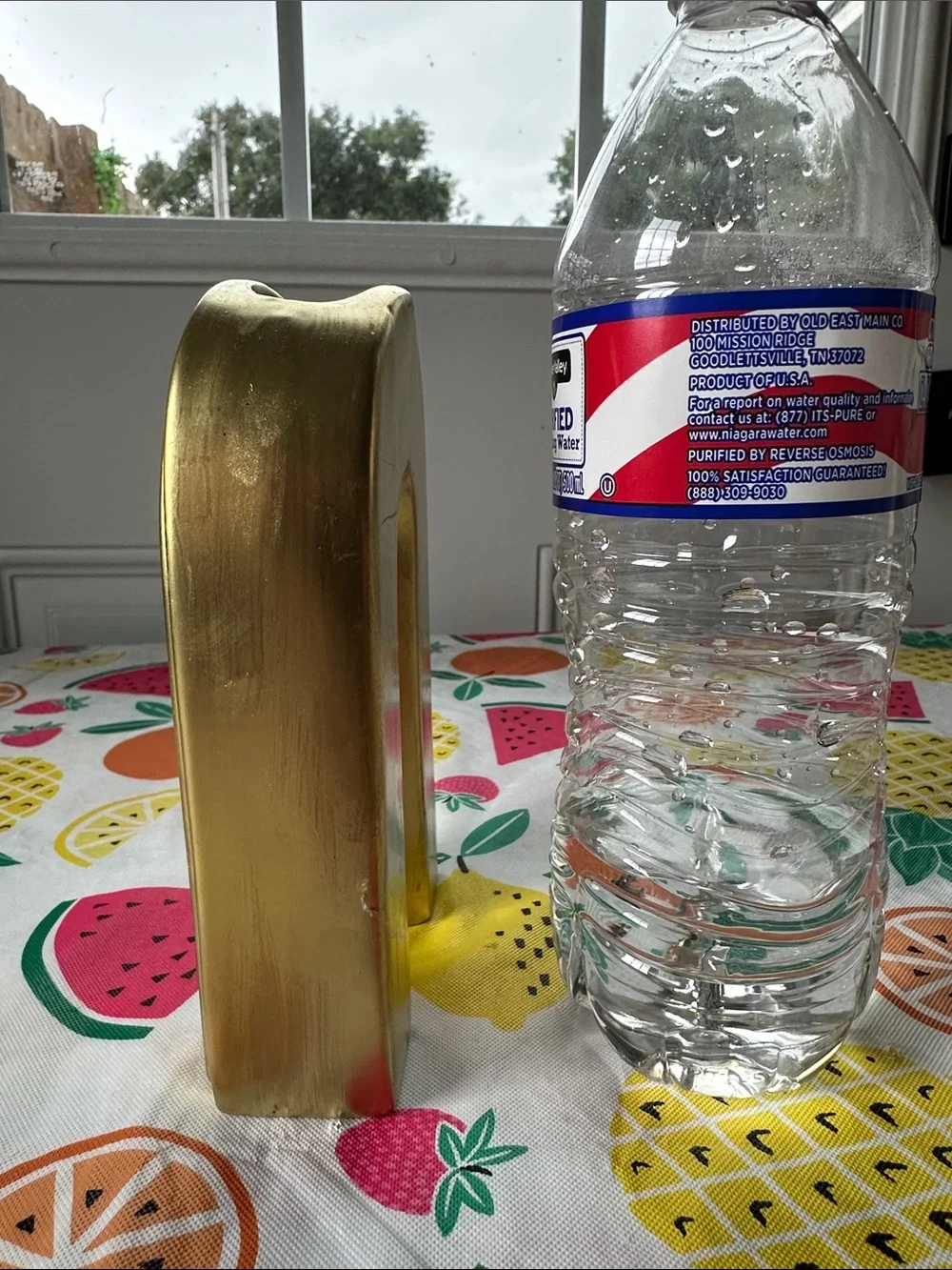 Gold Rainbow Sculptural Vase Accent